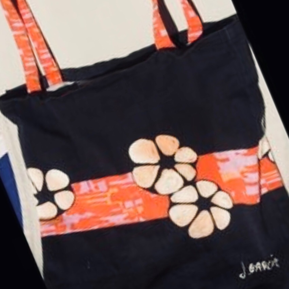 Vintage Jerry Garcia watercolor tote